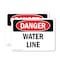 Signmission Water Line, 10 in W x Rectangle, Vinyl Decal OS-2PACK-DS-D-710-L-1606 - alternate 1
